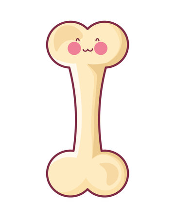 cartoon bone kawaii mascotのイラスト素材