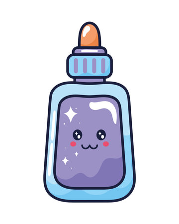 Cute plastic bottle glueのイラスト素材