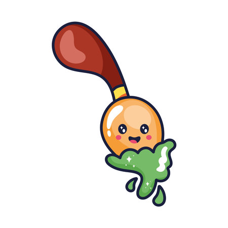 Cute paintbrush colorのイラスト素材
