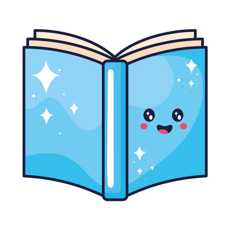 book cover learning kawaiiのイラスト素材