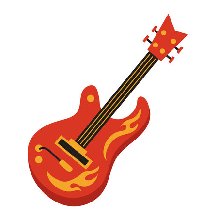 Musical electric guitarのイラスト素材