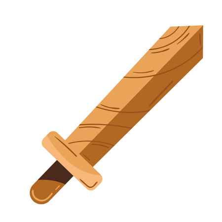 sword wooden toyのイラスト素材