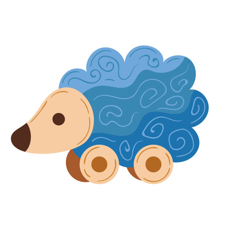 cartoon animal wooden toyのイラスト素材