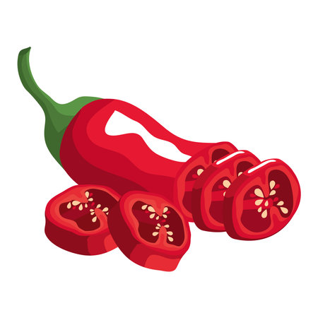 chili pepper spices for cookingのイラスト素材