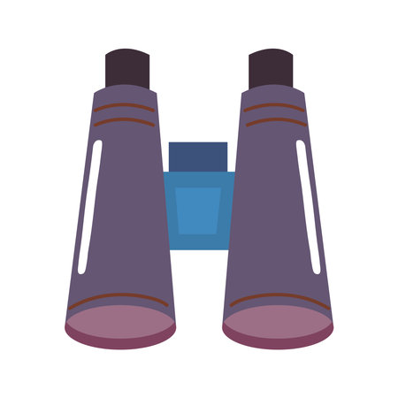 Flat vector icon of binocularsのイラスト素材