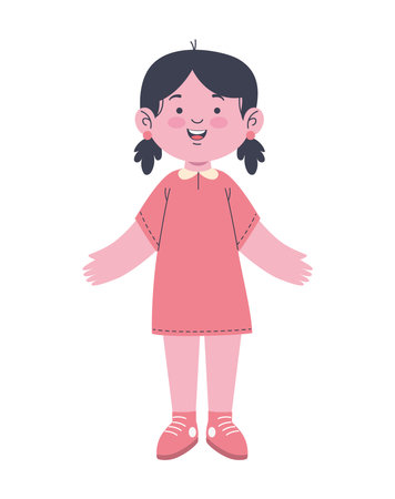 Smiling happy girlのイラスト素材