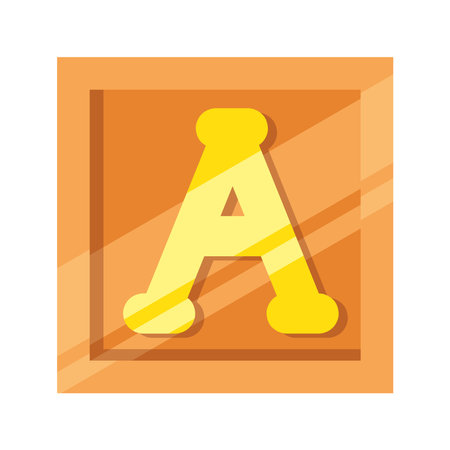 brick toy alphabetのイラスト素材