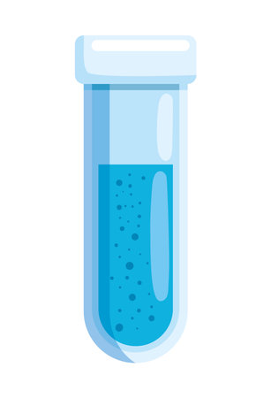 Transparent flask with blue liquidのイラスト素材