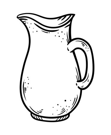 milk jug with handle freshのイラスト素材