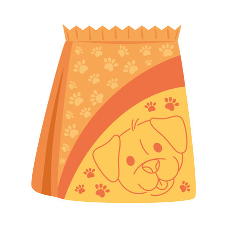 food pack for puppyのイラスト素材