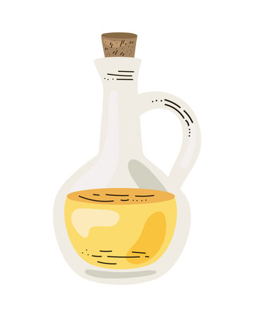 Organic olive oil for healthy cookingのイラスト素材