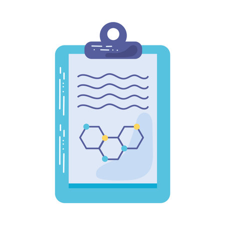 clipboard with scientific informationのイラスト素材