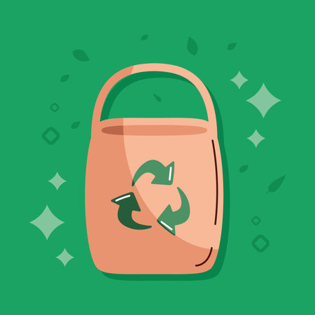 eco friendly sackのイラスト素材