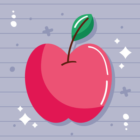 fresh apple fruit redのイラスト素材