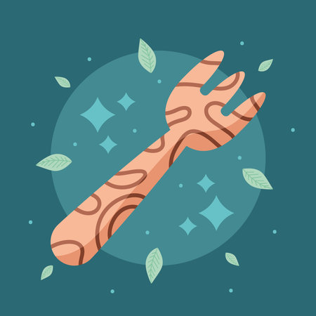reusable fork cutleryのイラスト素材