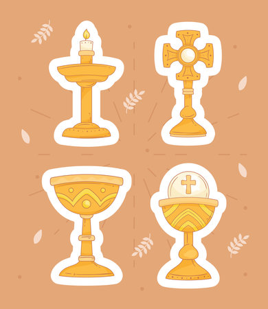 A golden symbols Christians and spiritualityのイラスト素材