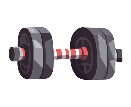 heavy dumbbell on white backgroundのイラスト素材