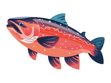 Swimming fish underwater sea lifeのイラスト素材