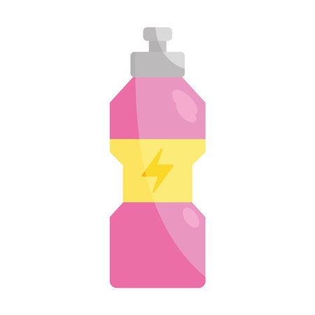 Shiny pink plastic bottleのイラスト素材