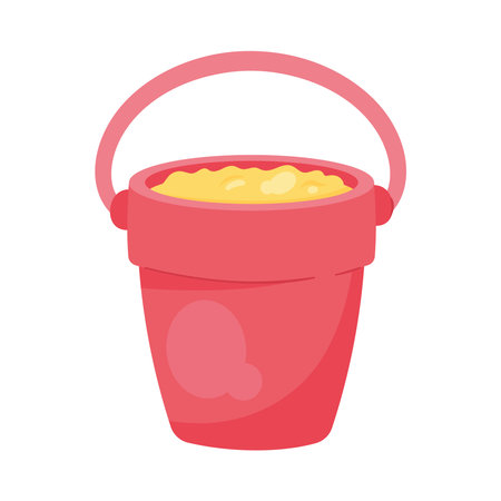 Red sand bucketのイラスト素材