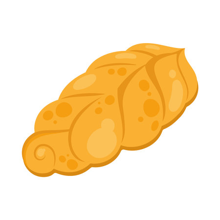 Baked bread with leaf shapeのイラスト素材