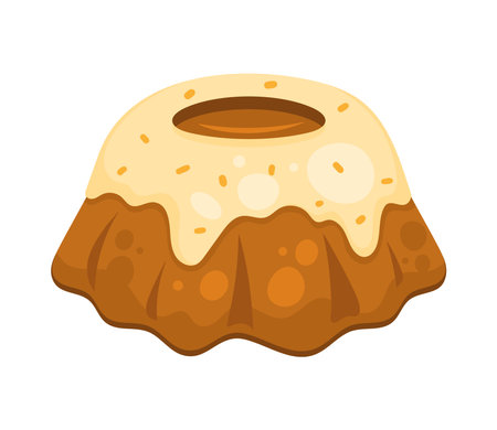 Chocolate flan designのイラスト素材
