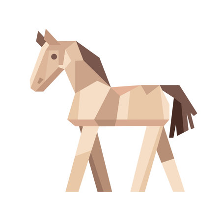 Cute horse toy silhouette perfect gift ideaのイラスト素材