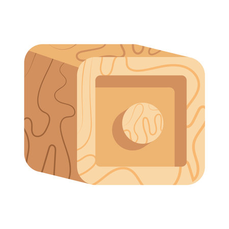 wooden square toyのイラスト素材