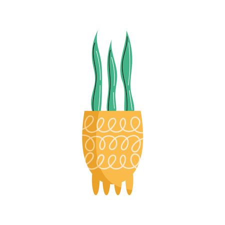 Freshness of summer depicted through plantsのイラスト素材