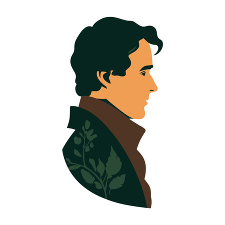 One person profile silhouette symbolizing successのイラスト素材