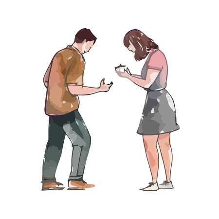 Two adults arguingのイラスト素材