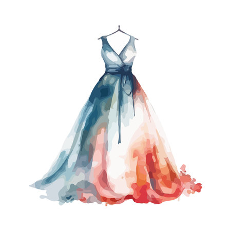 wedding dress symbolizes love and eleganceのイラスト素材