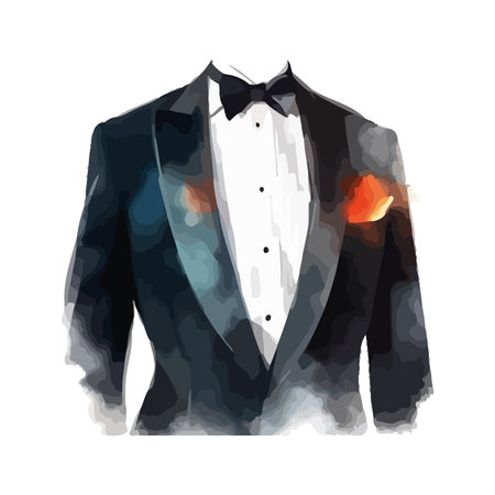 Elegant groom suit designのイラスト素材