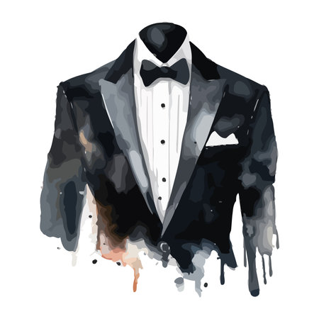 Elegant groom suit illustration