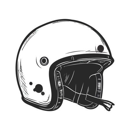 Sports helmet safe riding adventure activityのイラスト素材