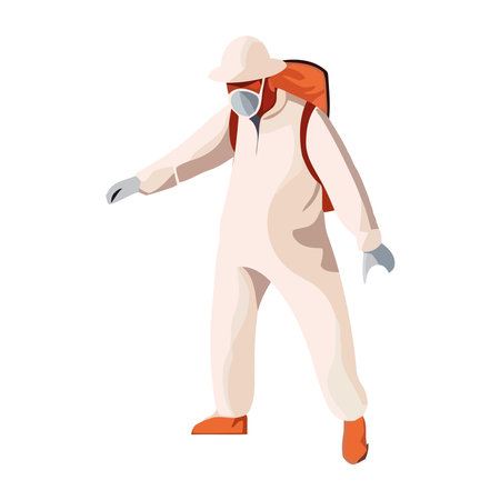 beekeeper worker with equipmentのイラスト素材