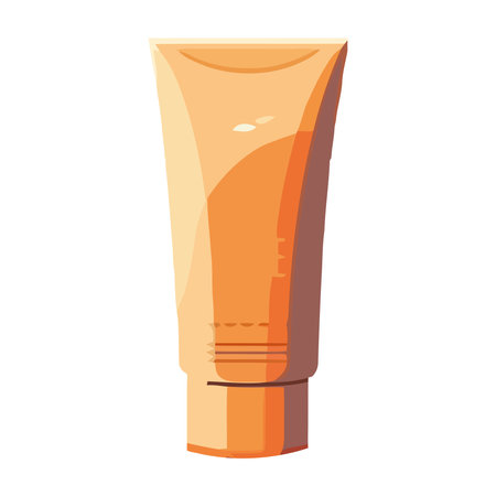 Shiny tube of moisturizer for healthy skinのイラスト素材