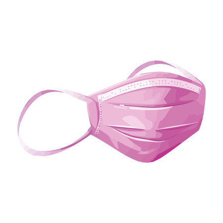 Protective pink maskのイラスト素材