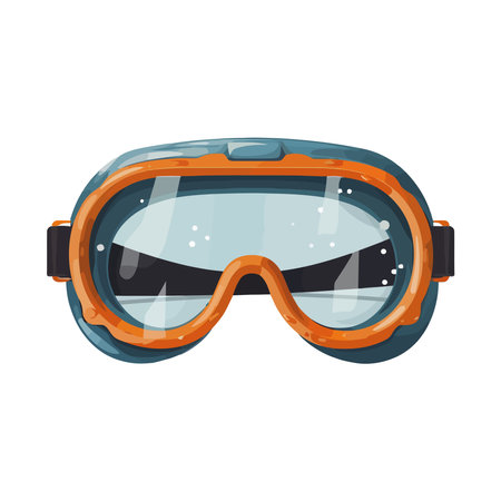 Summer adventure Scuba diving with protective eyewearのイラスト素材