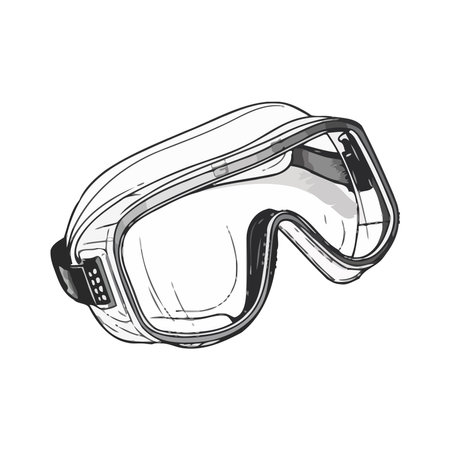 Swimming goggles designのイラスト素材