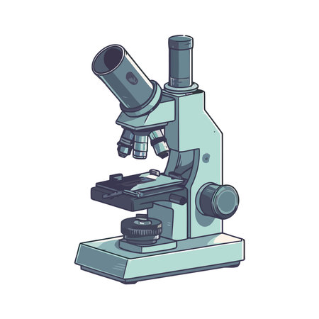 Scientist analyzing bacterium with high scale magnificationのイラスト素材