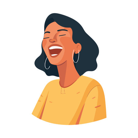 Smiling African womanのイラスト素材