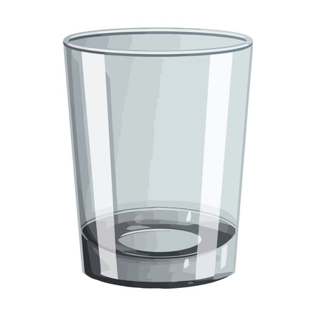 Crystal clear water in fragile glass containerのイラスト素材