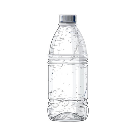 Pure drinking water in plastic bottleのイラスト素材