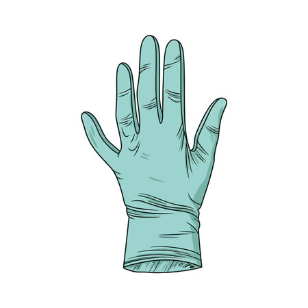 Protective glove illustrationのイラスト素材