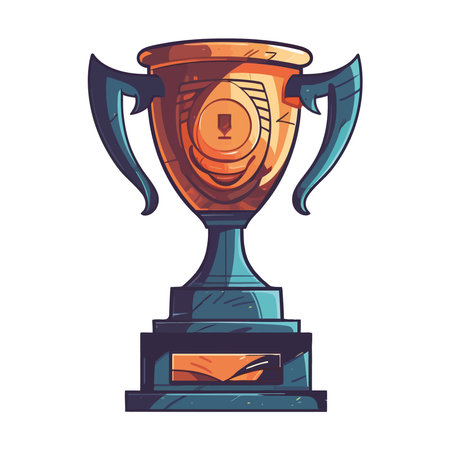 First place trophy vectorのイラスト素材