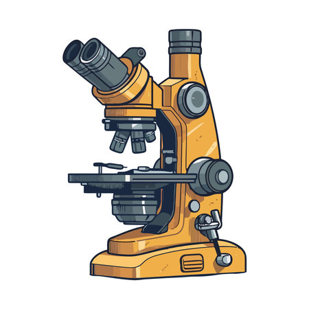 Yeloww microscope designのイラスト素材
