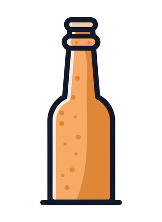 Refreshing beer bottle perfect for celebrationのイラスト素材