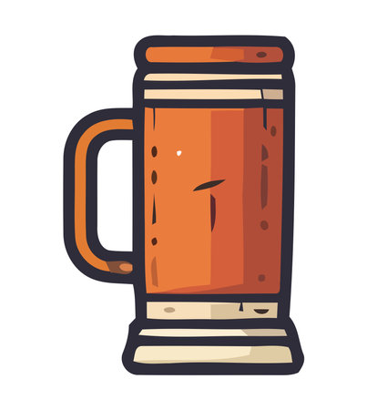 Frothy beer in pint glass, perfect refreshmentのイラスト素材