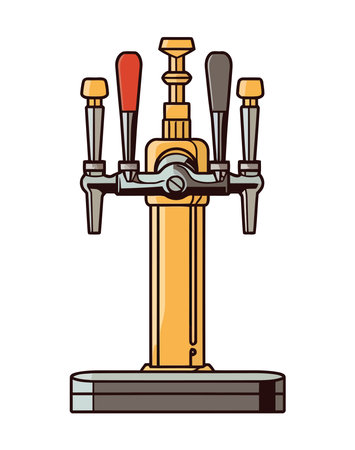 Brass and Stainless Beer Dispenserのイラスト素材